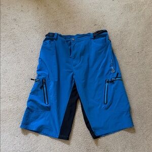 Blue Outdoor Mountain Bike Shorts